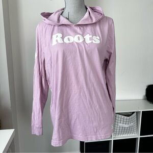 Roots Pink Hooded Long Sleeve Top – Women’s M